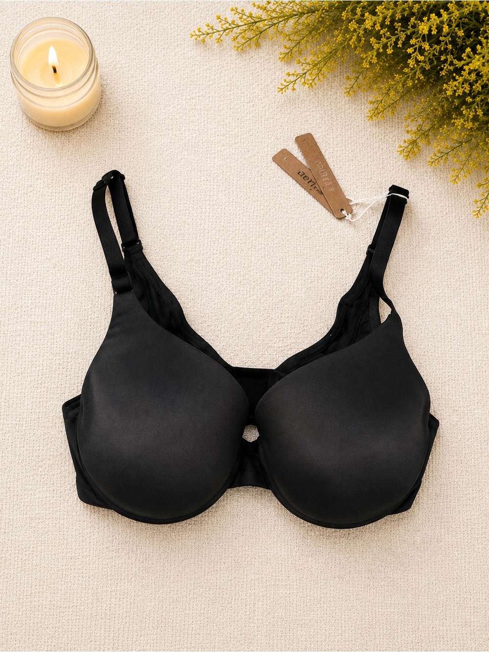 Skims Smoothing Intimates Full Coverage Lightly Lined Bra in Onyx NWT